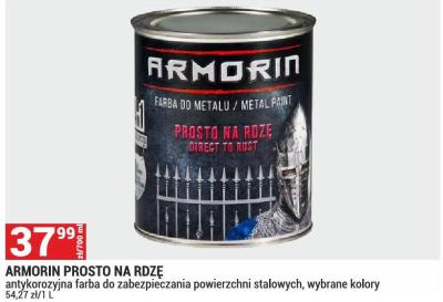 ARMORIN PROSTO NA RDZĘ antykorozyjna farba do zabezpieczania powierzchni stalowych, wybrane kolory promocja w Merkury Market