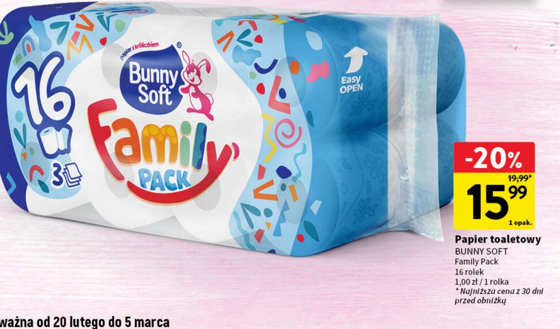 Papier toaletowy Bunny soft promocja w Intermarche