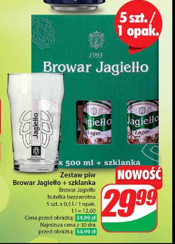 Piwo Jagiełło lager promocja