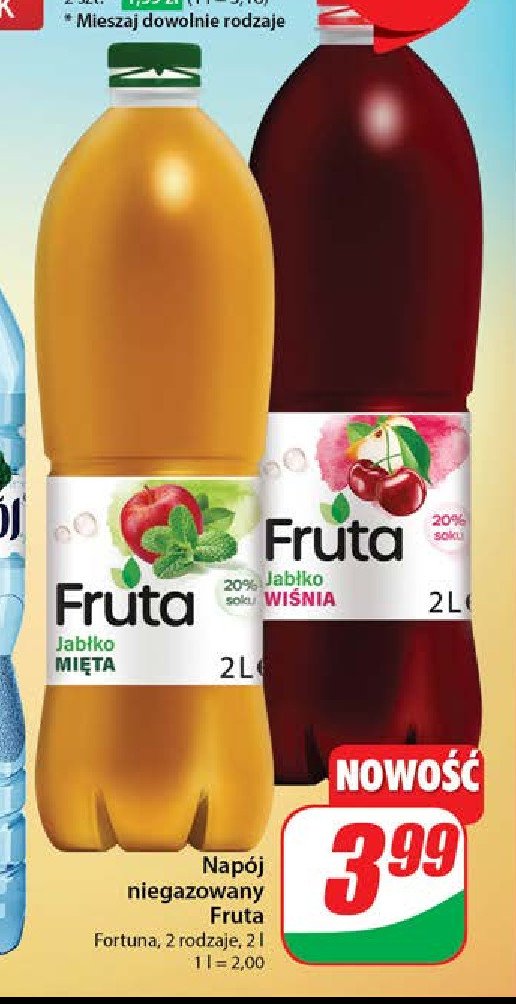 Napój jabłko mięta FRUTA promocja