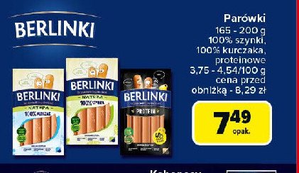 Parówki z kurczaka Morliny berlinki natura promocja w Carrefour