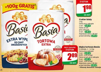 Mąka tortowa Basia promocja w Dino