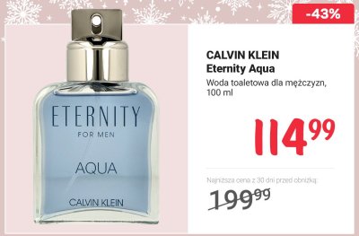 Woda toaletowa dla mężczyzn Eternity Aqua  promocja w Rossmann