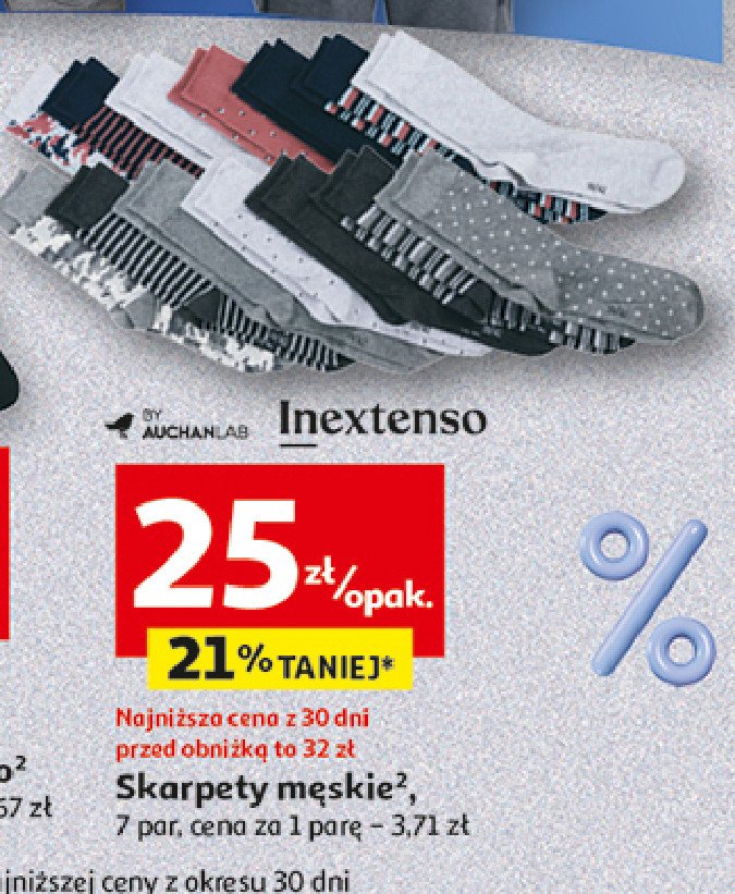 Skarpetki m臋skie Auchan inextenso promocja