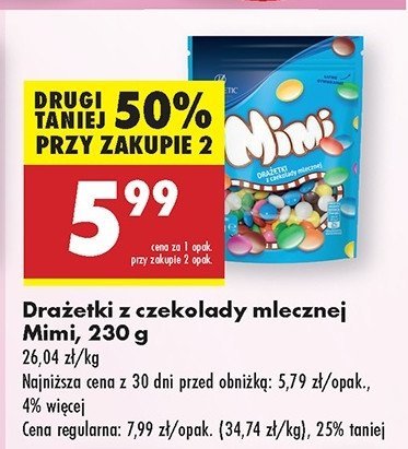 Draże z mlecznej czekolady Mimi promocja