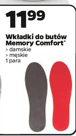 Wkładki do butów damskie memory comfort promocja