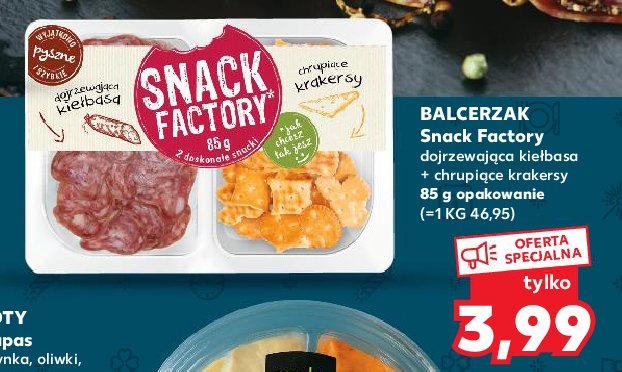 Kie艂basa + krakersy Balcerzak snack factory promocja