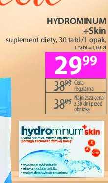 Tabletki HYDROMINUM + SKIN promocja