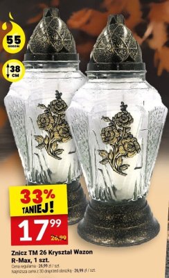 Znicz TM 26 Kryształ Wazon R-Max, 1 szt. promocja w Twój Market