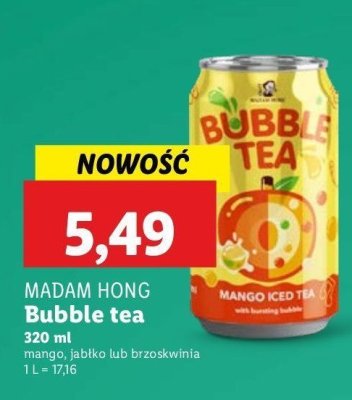 Nap贸j mango iced tea Madam hong bubble tea promocja