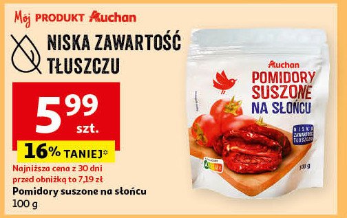 Pomidory suszone na słońcu Auchan różnorodne (logo czerwone) promocja