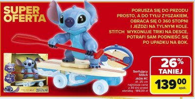 Surfujący Stitch JADA RC dł. 25 cm promocja w Carrefour