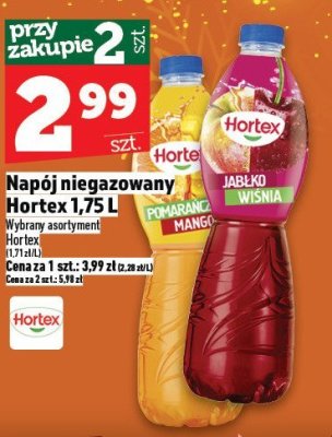 Napój niegazowany Hortex 1,75 L promocja w TOPAZ