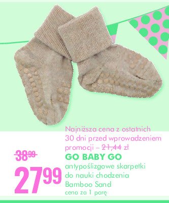 Skarpetki do nauki chodzenia sand Go baby go promocja