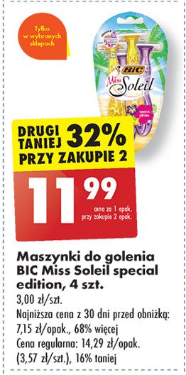 Maszynka do golenia tropical Bic miss soleil promocja