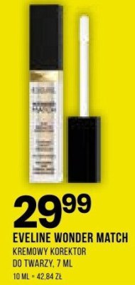 EVELINE WONDER MATCH KREMOWY KOREKTOR DO TWARZY 7 ML promocja w Drogerie Natura