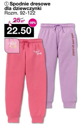 Spodnie dresowe dla dziewczynki promocja w Woolworth