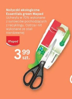 Nożyczki ekologiczne essentials green 17 cm blister Maped promocja