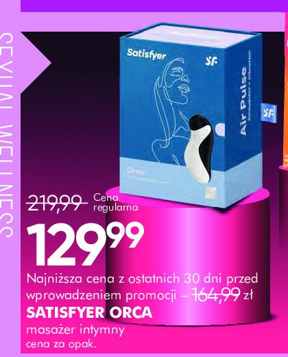 Stymulator orca SATISFYER promocja w Super-Pharm