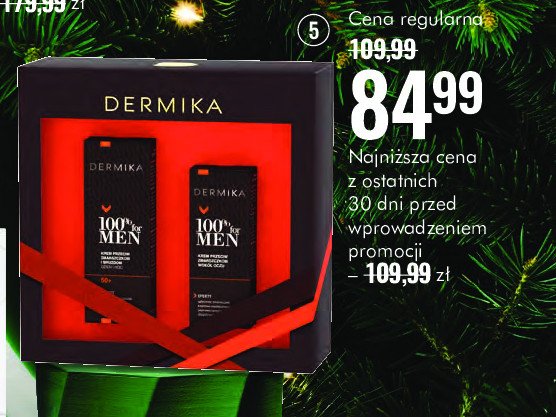 Zestaw w pudełku 100% for men: krem do twarzy 50ml + krem pod oczy 15ml Dermika zestaw promocja w Super-Pharm