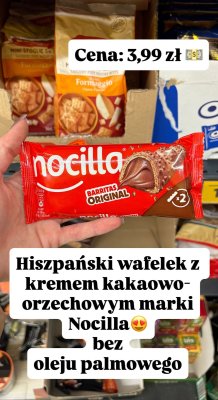Wafelek Nocilla Barritas Original z kremem kakaowo-orzechowym promocja w Biedronka