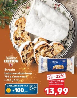 Strucla bożonarodzeniowa 750 g opakowanie promocja w Kaufland