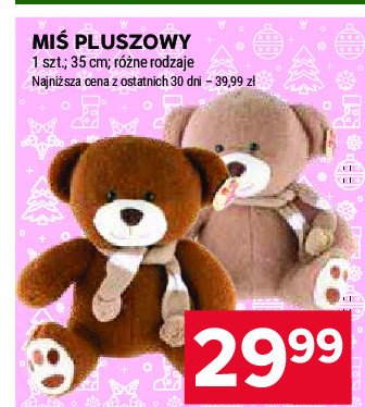 Miś pluszowy 35 cm promocja w Stokrotka