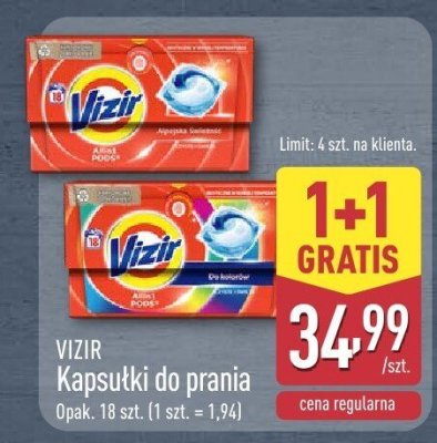 Kapsułki do prania VIZIR promocja w Aldi