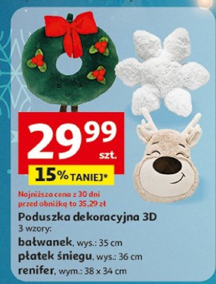 Poduszka dekoracyjna 3D promocja w Auchan