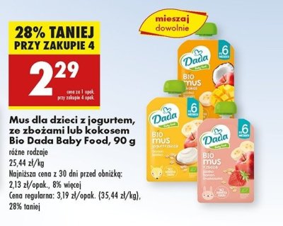 Mus + kokos jabłko-banan-ananas Dada promocja