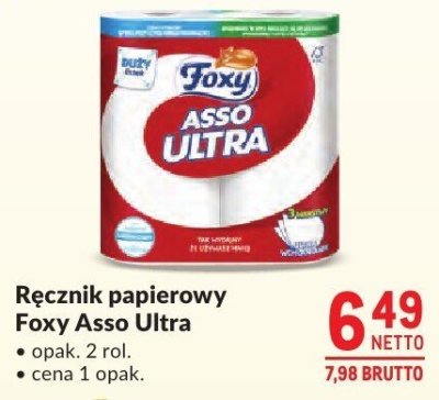 Ręcznik papierowy Foxy Asso Ultra promocja w Makro