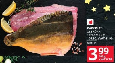 Karp płat ze skórą promocja w Selgros