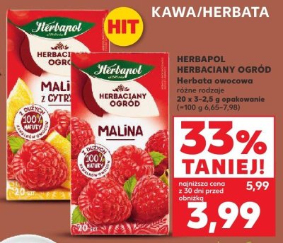 Herbaciany ogród herbata owocowa, różne rodzaje promocja w Kaufland