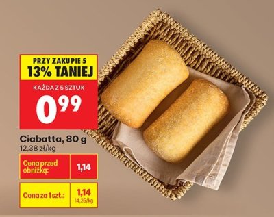 Ciabatta, 80 g promocja w Biedronka