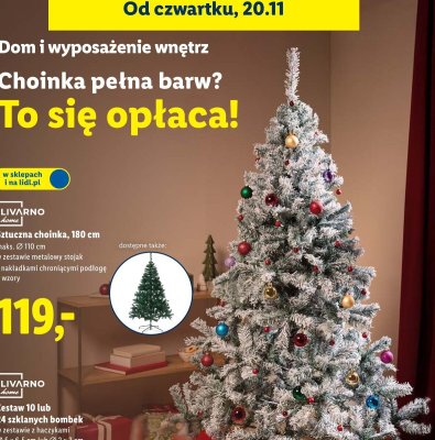 Sztuczna choinka 180 cm promocja w Lidl