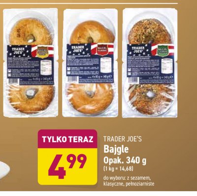 Bajgle pszenne z ziarnami Trader joe's promocja