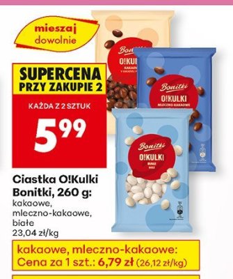 Ciastka O!kulki Bonitki mleczno-kakaowe promocja w Biedronka