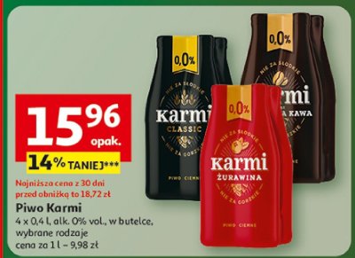 Piwo Karmi 0.4l promocja w Auchan
