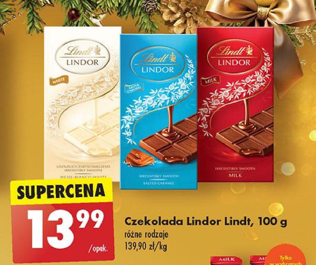 Czekolada biała Lindt lindor promocja