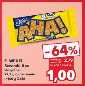 Sezamki klasyczne E. WEDEL AHA promocja