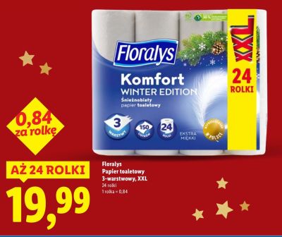 Papier toaletowy Floralys Papier toaletowy 3-warstwowy, XXL promocja w Lidl