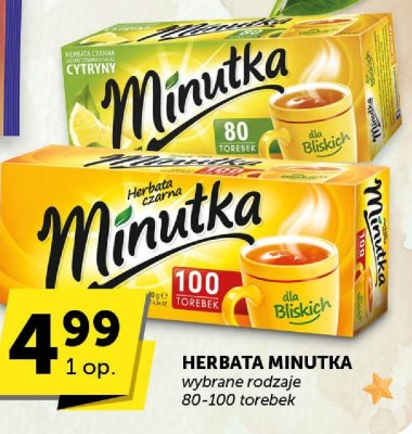 Herbata czarna Minutka wybrane rodzaje promocja w Euro Sklep