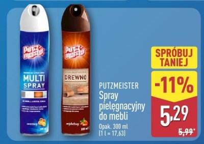 Spray PUTZMEISTER Spray pielęgnacyjny do mebli promocja w Aldi