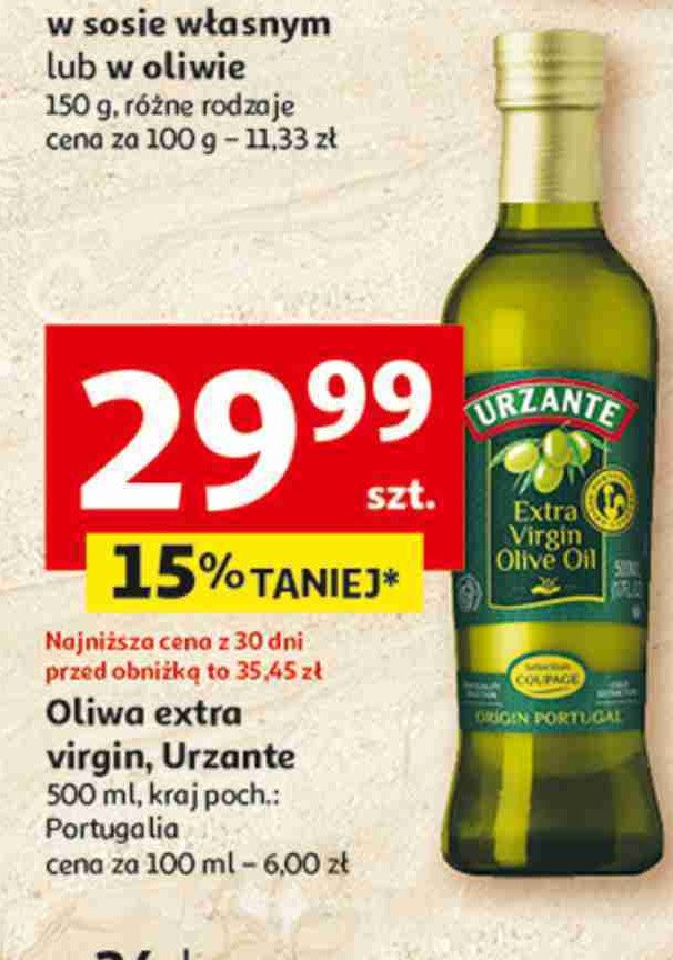 Oliwa z oliwek extra virgin arbequina Urzante promocja