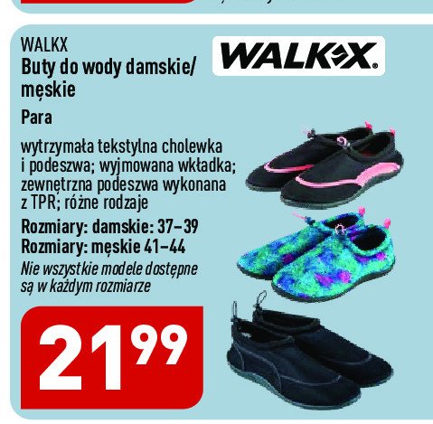 Buty do wody męskie 37-44 Walkx promocja