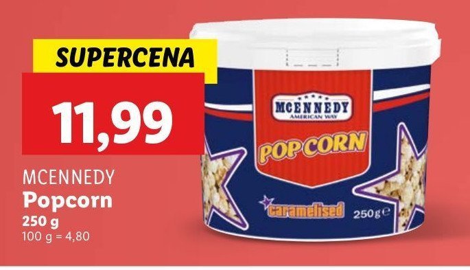 Popcorn karmelowy Mcennedy promocja w Twój Market