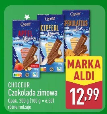 Czekolada zimowa Choceur promocja w Aldi