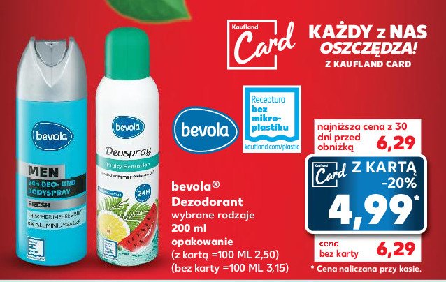 Dezodorant fresh Bevola promocja