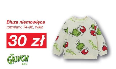Bluza niemowlęca Grinch promocja w KiK