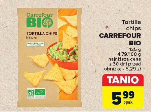 Chipsy tortilla classic Carrefour bio promocja